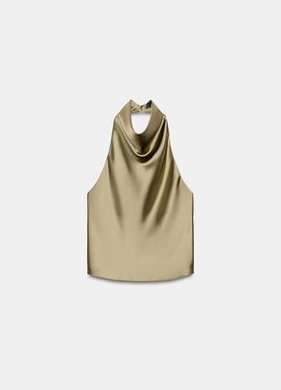 Сатиновый топ zara