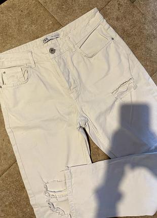 Джинси zara з потертостями