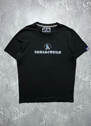 Vintage винтажная футболка aquascutum акваскутум big logo casual кэжуал size xl размер хл
