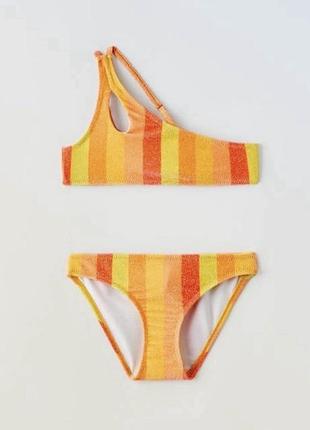 Яскравий купальник zara/зара з шиммером на вік 12-14 років.