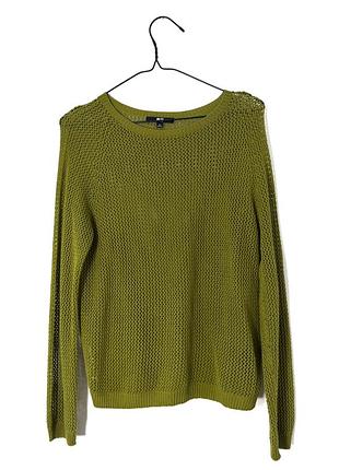 Зеленый женский вязаный свитер uniqlo