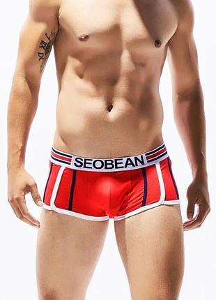 Боксеры красные с полосами seobean