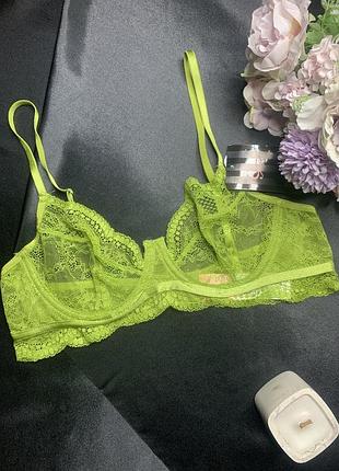 Бюстгальтер hunkemoller isabelle ud 80e зеленый/lima bean green 80e