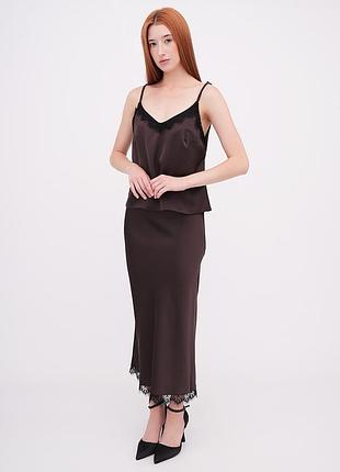 Жіноча насичений коричнева спідниця equilibri bw491012 200 brown ss2026