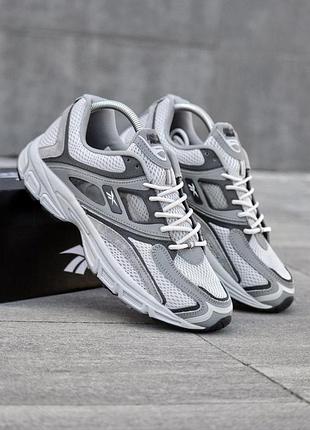 Осенние мужские кроссовки reebok premier kfs серые весенние замша сетка, мужские кроссовки рибок осень демисезонные 44
