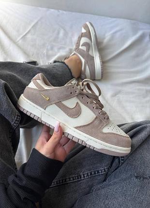 Женские кроссовки nike dunk low sail beige найк данк