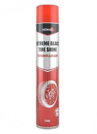 Очиститель-чернение резины спрей 750ml (пенный) "nowax" extreme black tire shine nx50200
