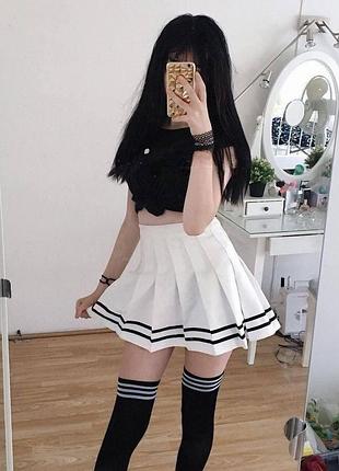 Женская юбка тениска белый, 40