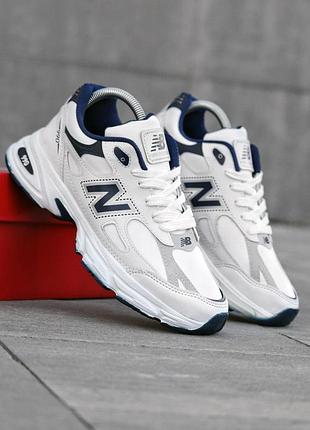 Осенние мужские кроссовки new balance 990 белые весенние сетка кожа, мужские кроссовки нью баланс осень 42