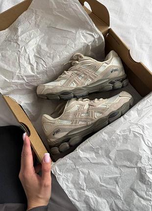 Женские кроссовки асикс гел нус asics gel-nyc cream putty beown коричневый 37