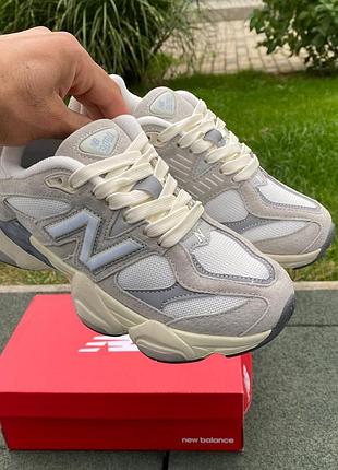 Кроссовки new balance 9060 замшевые бежевые