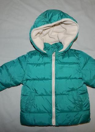 Куртка тепла демісезонна модна на 6-9 міс zara baby 74 см
