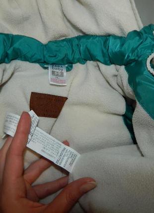 Куртка теплая демисезонная модная на 6-9 мес zara baby 74 см4 фото