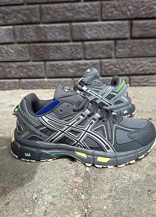 Кроссовки asics комбинированные серые 38