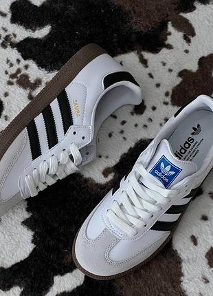Кросівки adidas samba комбіновані білі 40
