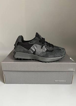 Кросівки new balance 327 triple black брак 39й 24,5см