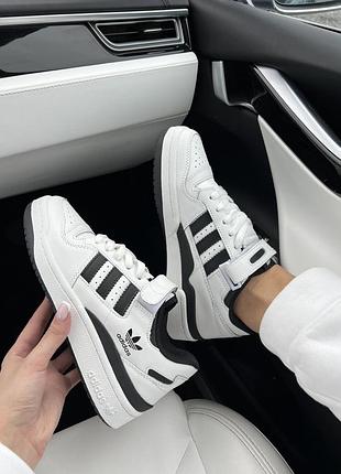 Кросівки adidas forum white black new: брендовий стиль з ціною на 40% нижче. дефекти на фото. (37й)