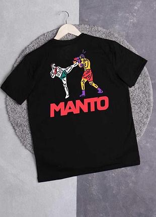 Мужская футболка manto унисекс манто boxing wrestling muay thai черная