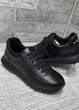 Кроссовки женские kentro кожаные черные 40