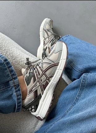 Мужские кроссовки asics gel комбинированые вишневые 44