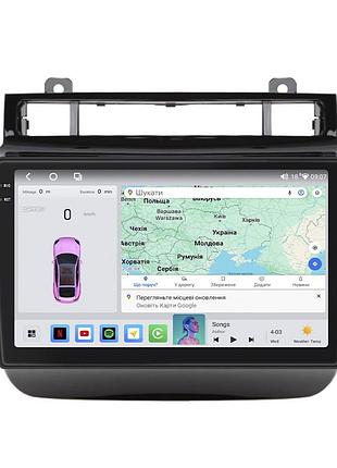 Штатна магнітола lesko для volkswagen touareg ii 2010-2014 екран 9" 4/64 qled carplay 4g wi-fi gps 360 prime