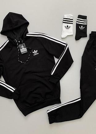Костюм (худи штаны) чорный adidas