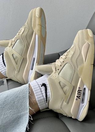 Кроссовки с дефектами sale!!! jordan 4 off white beige 38й