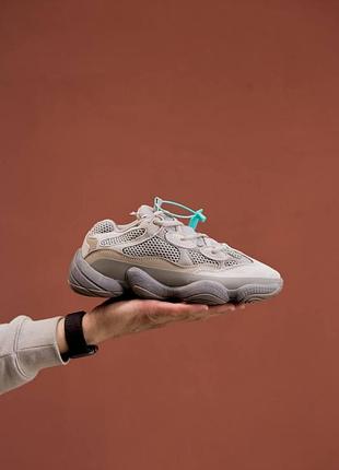 Мужские кроссовки adidas yeezy 500 изики для мужчин удобные серые легкие