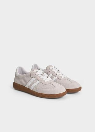 Кроссовки adidas samba замшевые бежевые 40