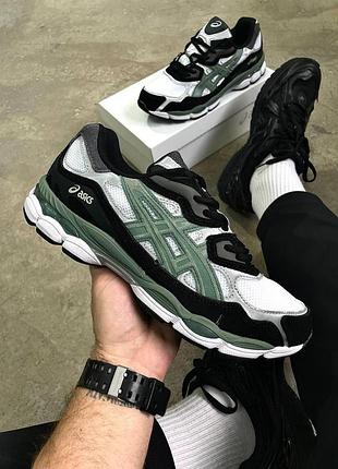 Кроси asics gel nyc сірі для чоловіків легкі зручні текстиль асикси гель нік