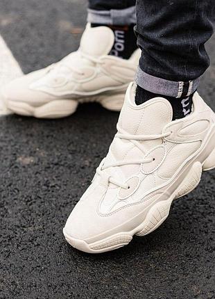 Женские кроссовки adidas yeezy boost 500 белые изики для женщин легкие тканевые адидас 38