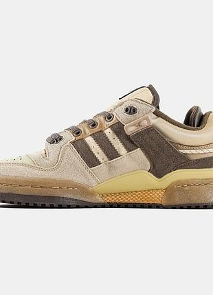 Adidas forum x bad bunny кроссы для мужчин форумы бежевые удобные легкие 44