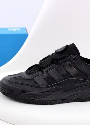 Мужские кроссовки adidas niteball кроссы адидас найтбол для мужчин кеды адики удобные кожа/текстиль черные 41