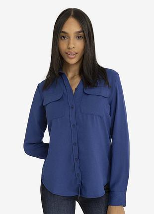 Рубашка женская u.s. polo assn. (2463299138129) chest pocket l синяя