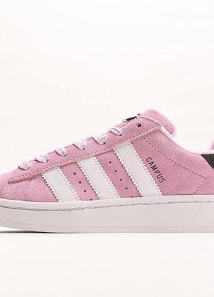 Женские кроссовки adidas campus розовые адидас кампус замшевые адики для женщин модные повседневные