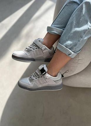 Мужские кроссовки adidas forum low x bad bunny для мужчин стильные адидас форумы замша удобные повседневные
