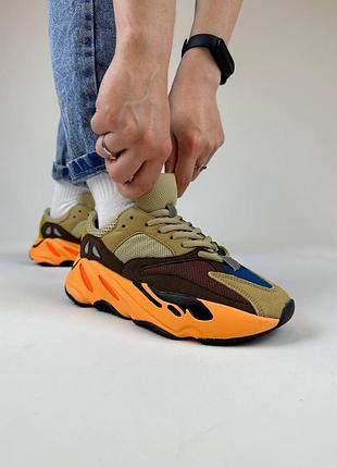Кроси adidas yeezy 700 чорні для жінок легкі тканинні ізіки адідас