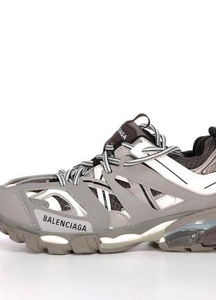 Жіночі кросівки balenciaga track 3.0 сірі якісні стильні брендові для жінок