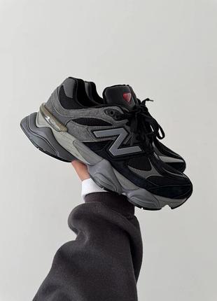 New balance 9060 black женские, стильные кроссовки нью баланс 41