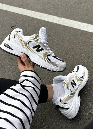 Кроссовки new balance 530 белые с сеткой для женщин стильные ньюбики 41