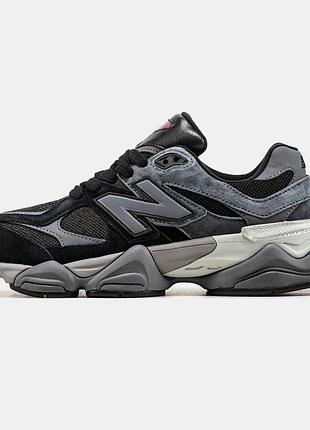 Женские кроссовки нью беланс new balance 9060 black grey черный серый 36