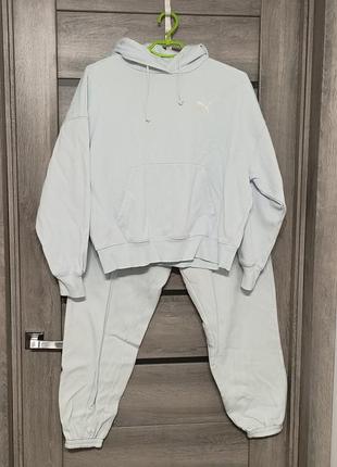 Спортивний костюм блакитний утеплений puma m