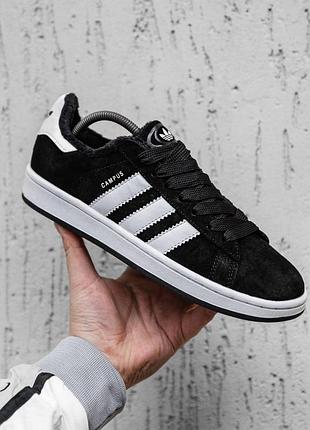 Удобные зимние кроссовки для женщин adidas campus, теплые женские кроссовки адидас кампус качественные зимние 45