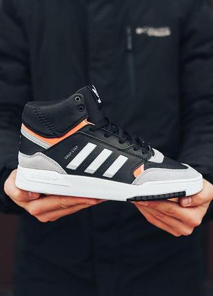 Чоловічі кросівки adidas drop step чорні шкіра зручні кеди адіки для чоловіків