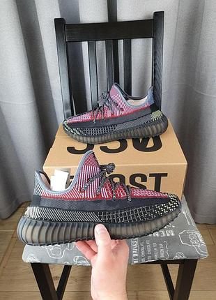 Тканеві жіночі кросівки adidas yeezy boost 350 ізики адідас чорні для жінок
