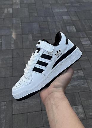 Жіночі кросівки adidas forum білі для жінок шкіряні адідас форум адіки кроси повсякденні модні 39