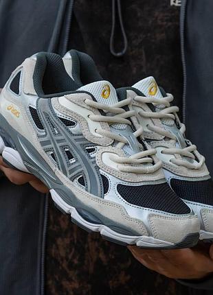 Чоловічі кросівки asics gel nyc сірі, стильні та зручні кроси для міста асікс