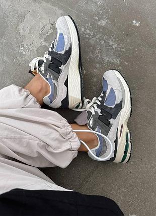 Кроссовки new balance 2002r серые для женщин замшевые стильные повседневные нью беланс 39