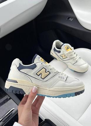 Жіночі кросівки new balance 550 білі стильні для жінок повсякденні ньюбики
