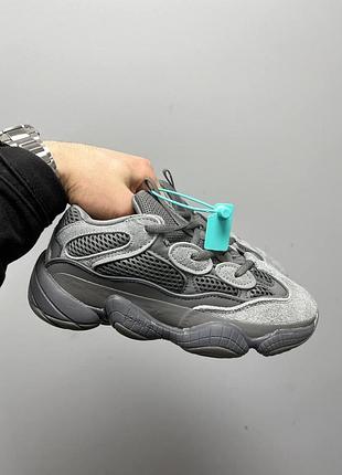Кроссовки adidas yeezy 500 для мужчин удобные легкие серые изики 42